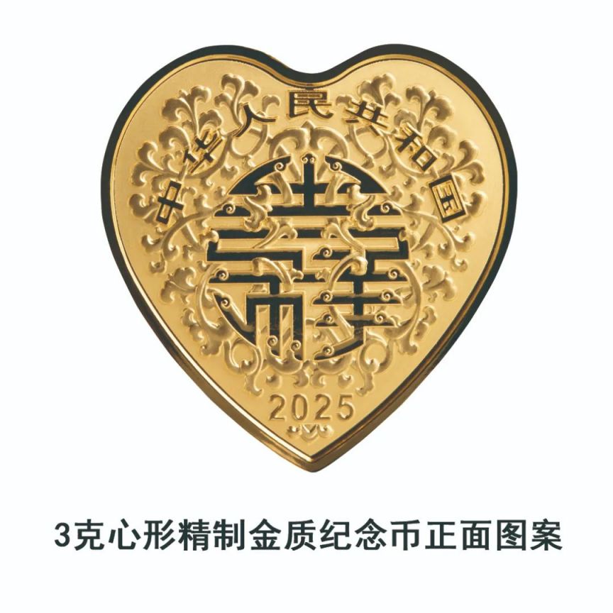 2025吉祥文化心形纪念币图案是什么？