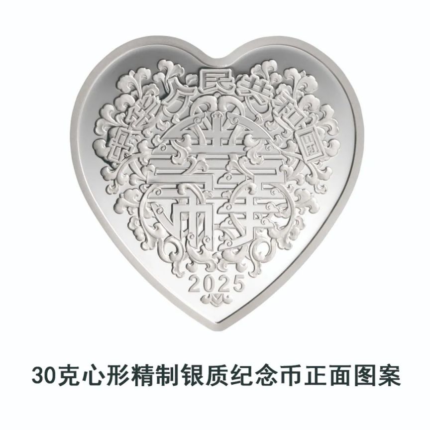 2025吉祥文化心形纪念币图案是什么？