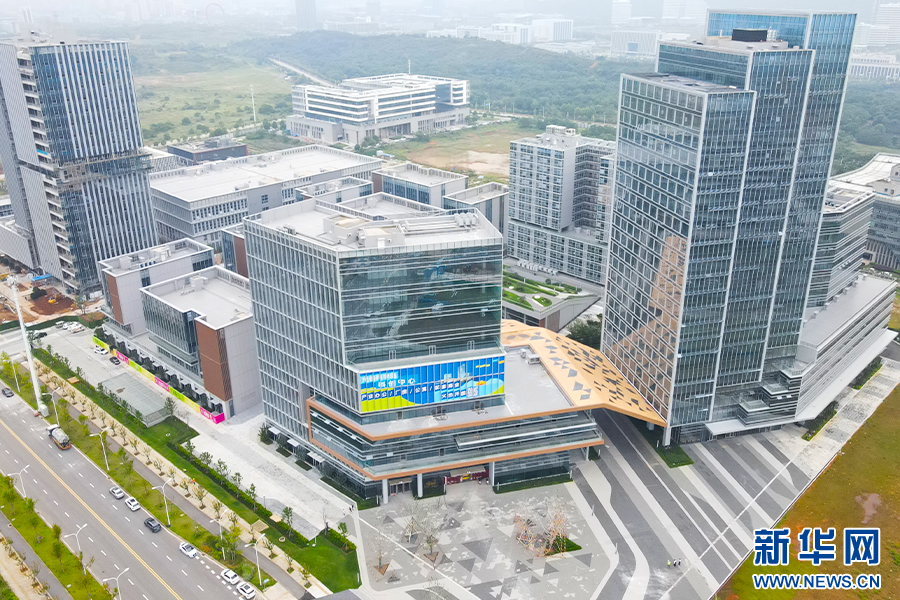 图为光谷科学岛项目建设已具规模。新华网 陈周璇摄