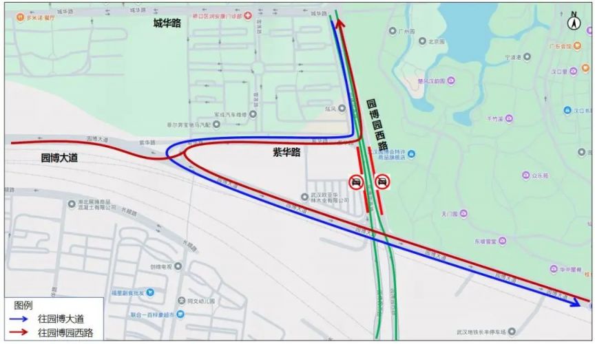 2025武汉硚口区园博园西路交通管制通知