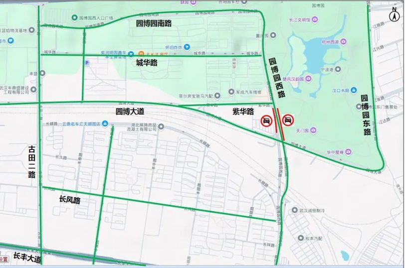 2025武汉硚口区园博园西路交通管制通知