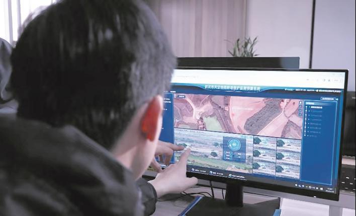 卫星图像对比 通讯员供图